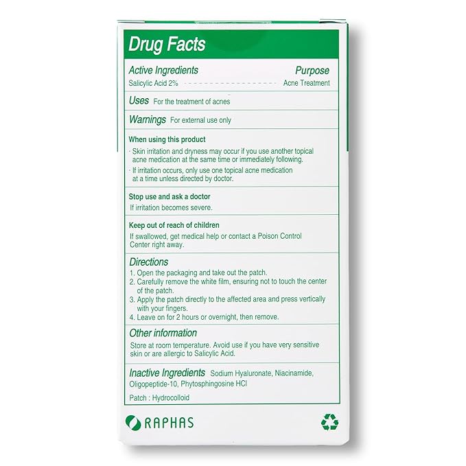 ACROPASS Acne Cure DEN Microarray Patch, OTC Salicylic Acid 2% (4ct) – Acne Treatment for Sensitive Skin, Anti-Inflammation