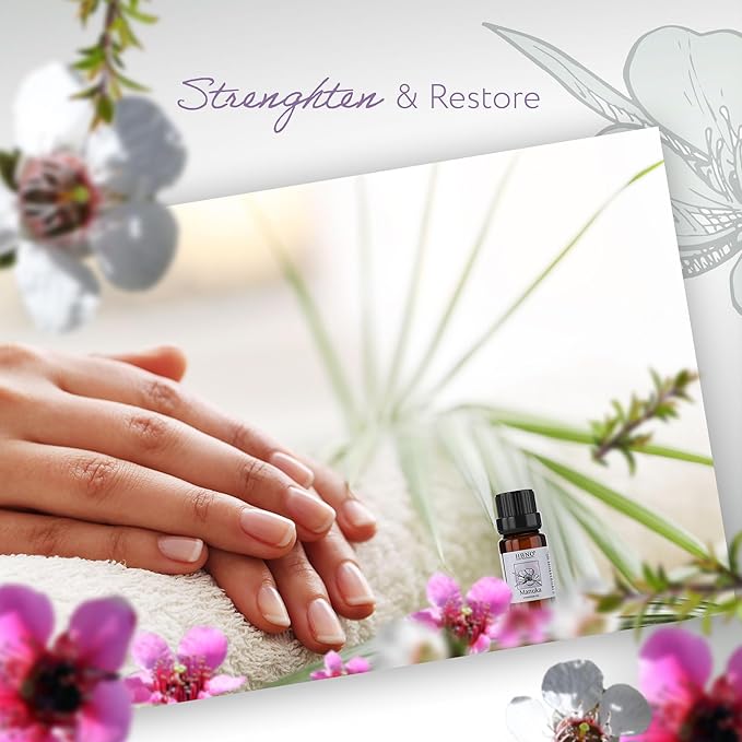 HBNO Manuka Essential Oil - 1/3 oz (10 ml) Travel Size - Natural Oil - Perfect for Cleaning, Aromatherapy, DIY, Soap and Diffuser