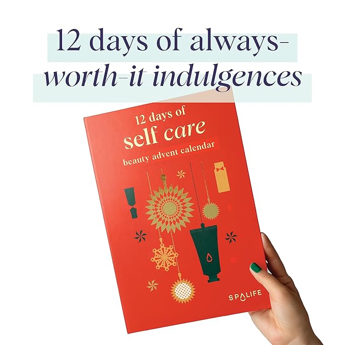 SpaLife Holiday 12-Day Beauty Advent Calendar – Travel-Friendly Skincare – Gift Set – 12 Days of Self-Care Spa Set – Body Care Skin Care – SpaLife Holiday Stocking Stuffer