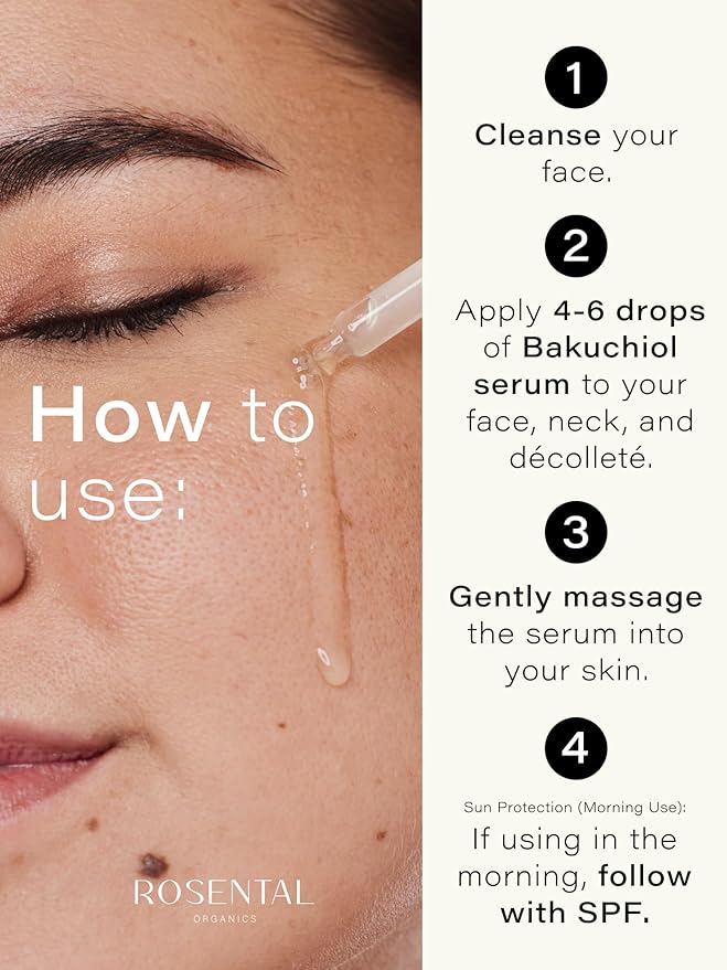 Organics Hydrating Facial Serum - 100% Vegan & Natural Cosmetics (30 ml, Bakuchiol Serum)