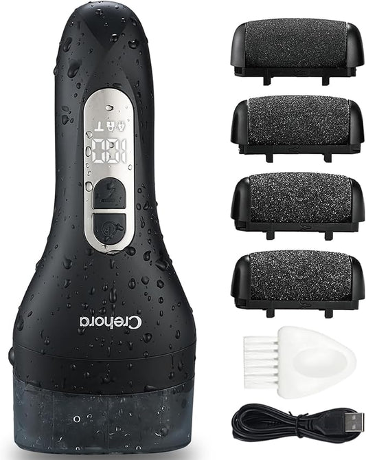 Rechargeable Electric Foot Callus Remover - Waterproof Pedicure Tool for Hard, Cracked, Dry Skin