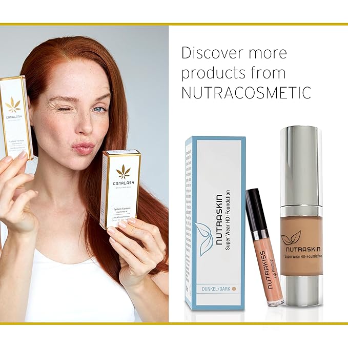 Nuvega Lash - Vegan Eyelash Serum & Eyebrow Serum Set I Longer Eyelashes in 4-6 Weeks I Lash and Eyebrow Growth Serum I Made in Germany I 1ml & 3ml