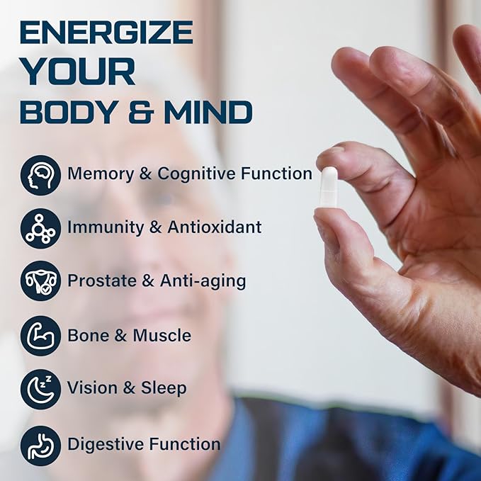 19-in-1 Hyaluronic Acid Capsules and Men Multivitamins Nourish Your Body, Inside and Out (Pack of 2)