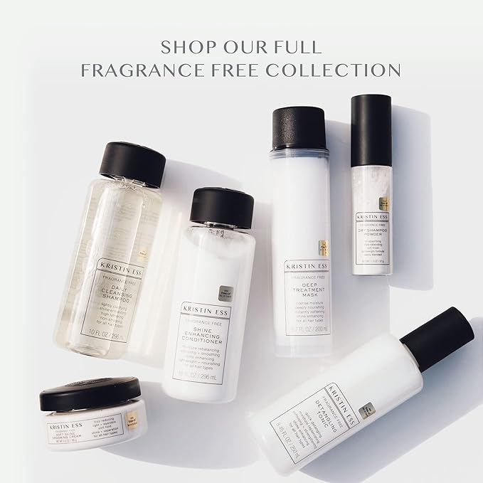 Kristin Ess Hair Fragrance Free Deep Conditioning Treatment Mask for Dry Damaged Hair, Moisturizing + Nourishing, Softens Hair, Shine Enhancing, Vegan, Silicone Free, Color + Keratin Safe, 6.7 fl oz