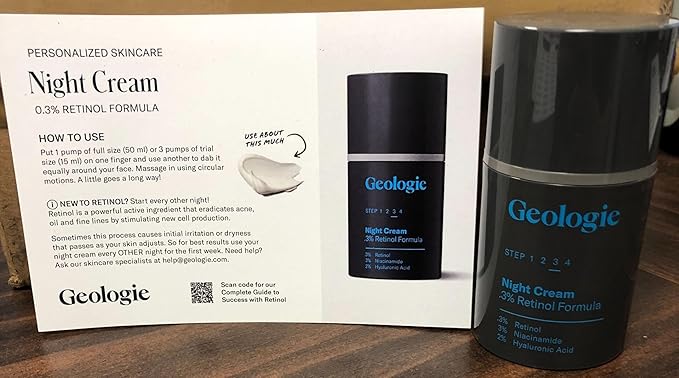Geologie Retinol Anti-Aging Face Cream | Advanced .3% Retinol Formula for Effective Results | Reduce Fine Lines & Wrinkles | Protect & Repair Skin With Hyaluronic Acid & Niacinamide | For Men & Women