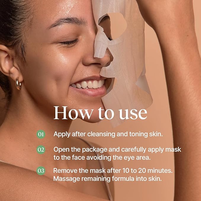 Rose of Jericho Hydration Cotton Mask, Moisturizing, Vegan, Korean Skin Care Face Mask 25g*5 sheets