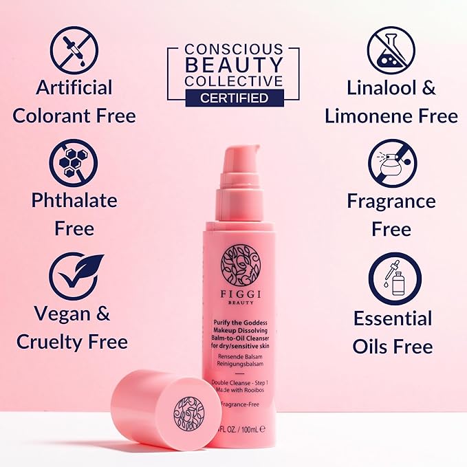 Oil Cleanser 100ml | Purify the Goddess Balm to Oil Cleanser for Face | Ultimate Makeup Remover Oil & Cleansing Balm | Formulated for Anxious & Sensitive Skin | Vegan & Cruelty Free