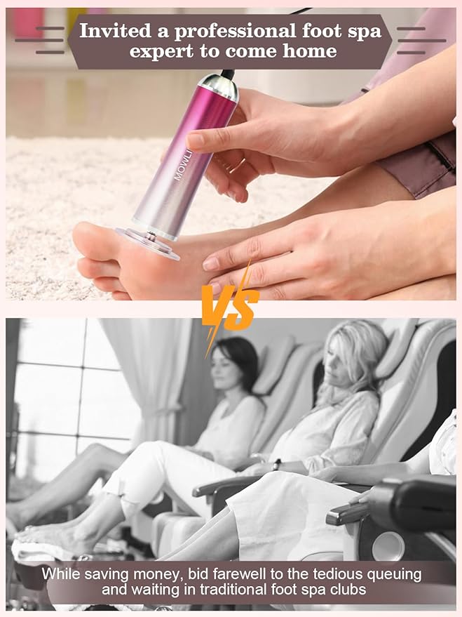 Electric Foot Callus Remover,Foot Scrubber & Callus Remover for Feet Foot Spa Pedicure Tool with 60 Grinding Discs Professional Electric Foot File Ideal for Nurses Teachers Workers