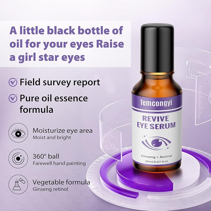 Eye Face Serum, Firming Anti-Wrinkle Serum, Reduces Eye Bags, Dark Circles, with Vitamin E, Helps Anti-Aging Eye Serum, 0.7 oz