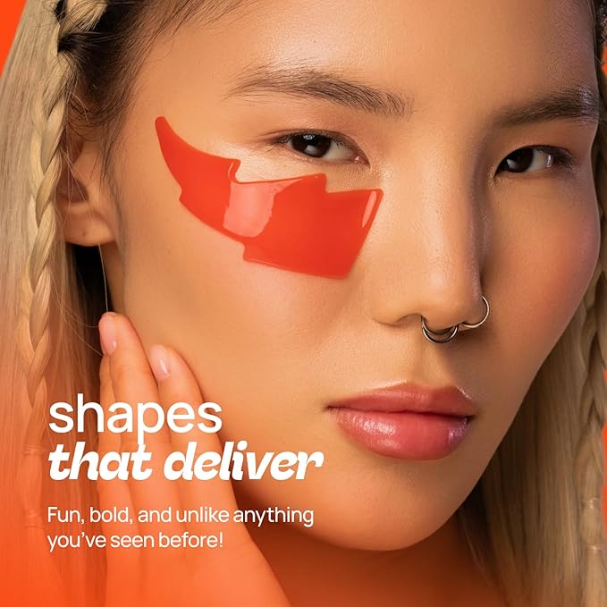 Under Eye Patches 12 Pairs of Themed Hydrogel Eye Gel Pads - For Puffy Eyes and Dark Circles, Under Eye Bags, Wrinkles - Energizing Set with Caffeine