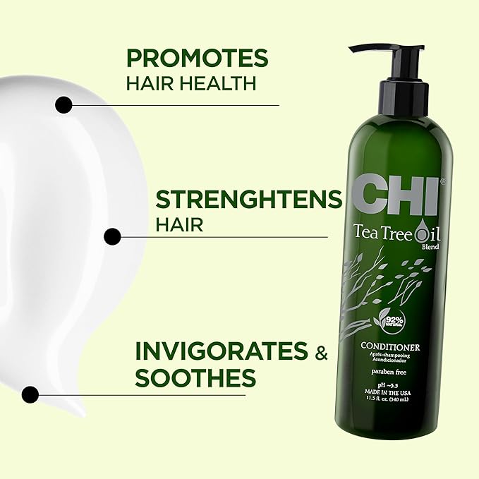CHI Tea Tree Oil Conditioner, Refreshing, Lightweight Conditioner For Nourishing & Rejuvenating Hair, Sulfate, Paraben, & Cruelty-Free, 11.5 Oz