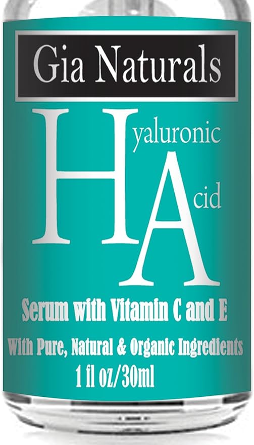 Pure, Natural, Organic (HA) Hyaluronic Acid Serum Cream. Superior Plant Sourced. Plus Vitamin C and E. Anti-Aging, Boosts Collagen, Reduces Wrinkles