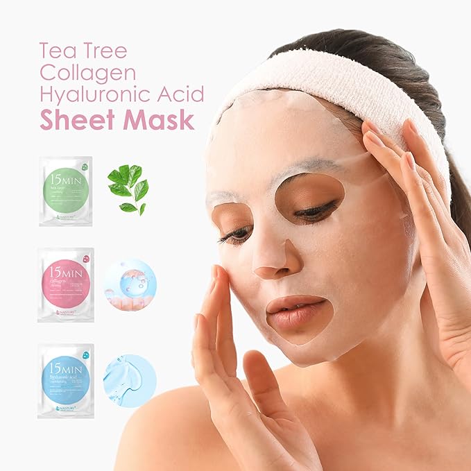 15 Min Pamper Me Kit & Papaya Moisture Cleanser (8pc): Ultimate Glow Korean Sheet Mask and Gentle Cleanser Set for Brightening, Clarifying, and Hydrating Set