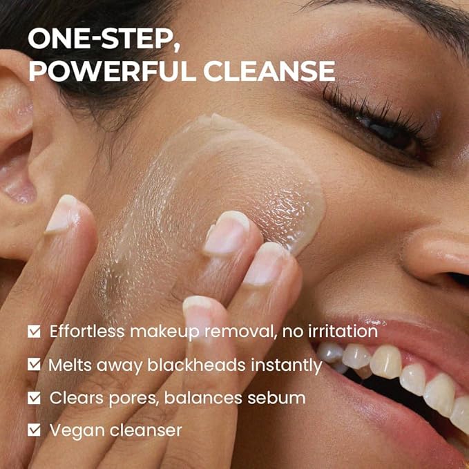 SKIN&LAB] Porebarrier Face Cleansing Balm | Eyelash Extension-Safe Cleanser | Vegan Makeup Remover for Waterproof Makeup | Balm to Oil to Milk | Gentle for | Made in Korea | 3.38 Fl Oz