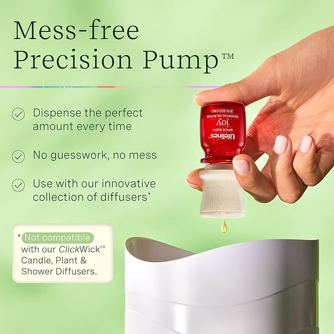 Lifelines Essential Oil Blends, 4-Pack - Blended Essential Oils with Precision Pump for Aromatherapy Diffusers - Long-Lasting Scented Fragrance - Spice Rush (Joy, Calm, Focus & Energy)