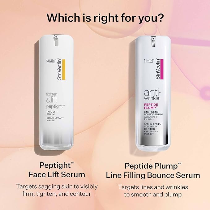 StriVectin Tighten and Lift Peptight Face Lift Serum with Tightening and Brightening Peptides for Wrinkles, Under Eye Bags and Puffiness, 30 mL