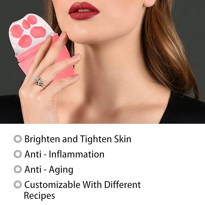 Ice Face Roller, Recula Silicone Ice Roller for Face to Tighten and Lift skin, Face & Eye Puffiness Relief, Reusable Facial Ice Mold for Neck to Enhance Natural Glow, Skin Care for Women Beauty