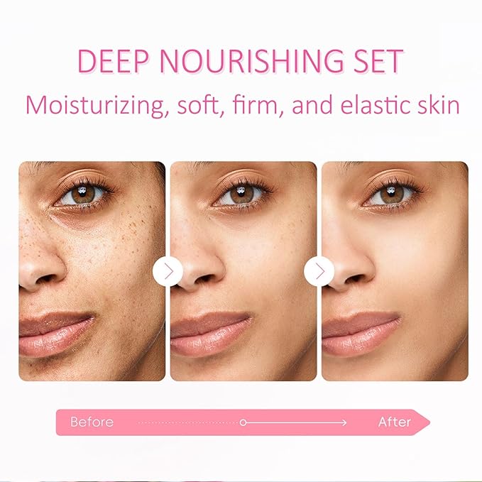 Sakura Skincare Set, Skin Care Set For Teen Girls, Skincare Gift Set Cherry Blossom Beauty Set, Deep Cleaning Skincare Facial Kit, Teen Skin Care Kit Birthday Gift - 8 Pack Travel Skincare