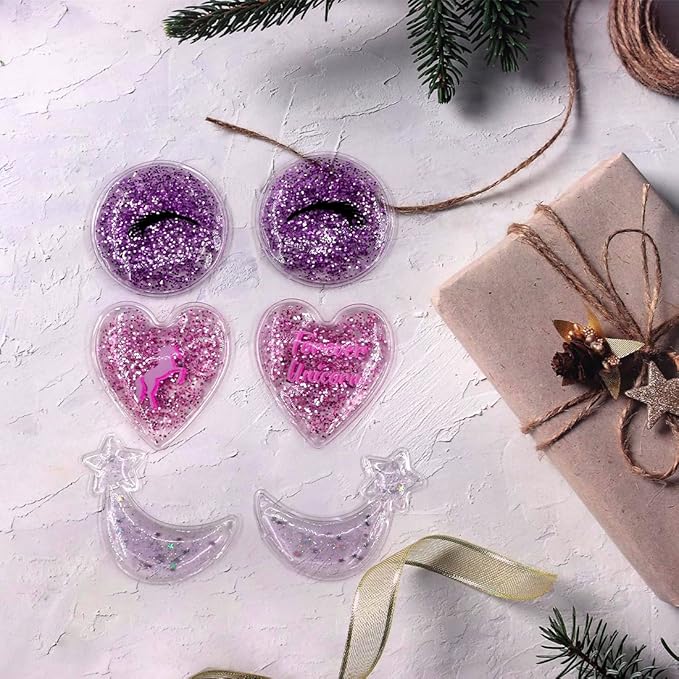 Gel Eye Ice Pack, Cooling Eye Pad, Cooling Eye Masks Hot ＆ Cold Treatment for Eye Strain, Eye Swelling, Eye Redness, Puffy Eyes, Dark Circles, Smooth Fine Lines, and Eye Recover Surgery. 6 PCS