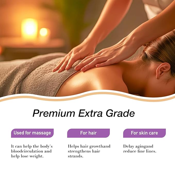 Castor Oil - Carrier Oil for Hair Growth, Relaxing Massage and Body Oil, Castor Oil for All Hair Types and Skin (Castor Oil, 3.4 Fl Oz)