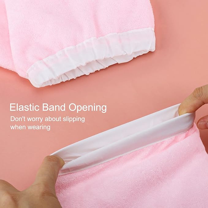 Paraffin Wax Mitts and Booties, Segbeauty Snug Elastic Opening Insulated Thick Terry Cloth Mittens for Hand and Foot, Gloves and Booties for Paraffin Warmers SPA Heated thera-py