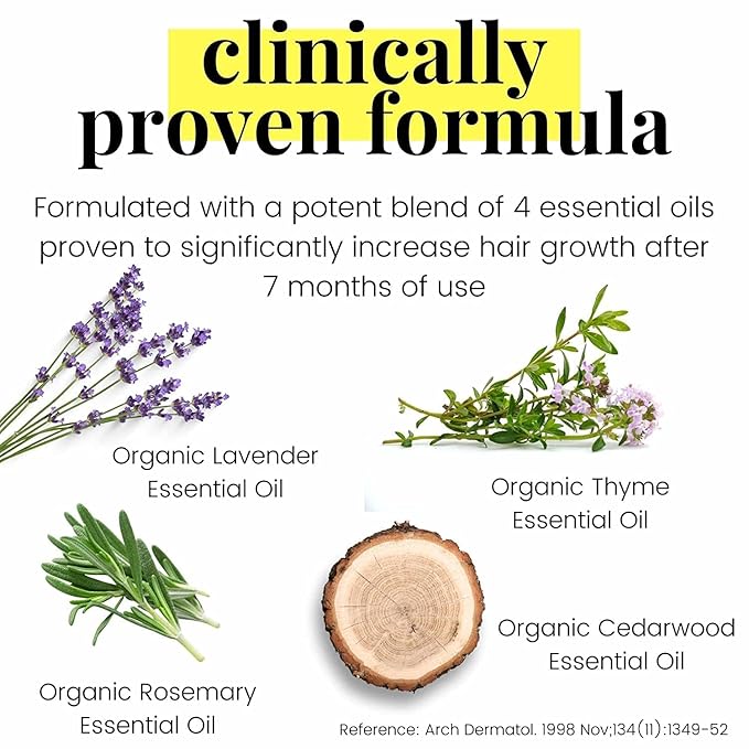 USDA Organic Hair Oil Treatment for Intense Nourishment, Dry Scalp Relief, and Hair Growth Promotion - Silicone Head Massager for Relaxation and Exfoliation