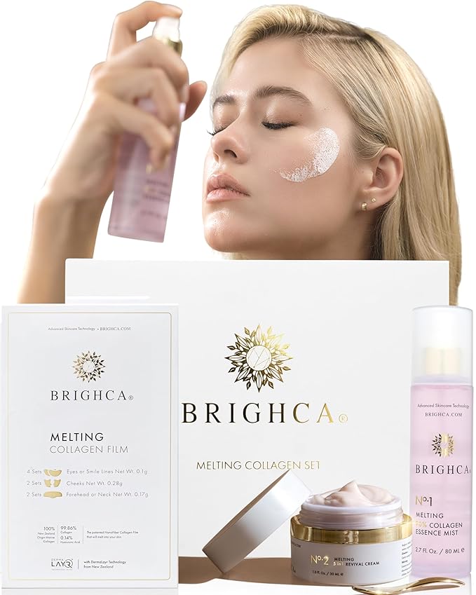 Melting Collagen Set | Anti-Aging Collagen Routine System | Reduce Fine Lines and Wrinkles, Lift,Firm,Brighten,and Strengthen (SET+3 FILM BOXES)