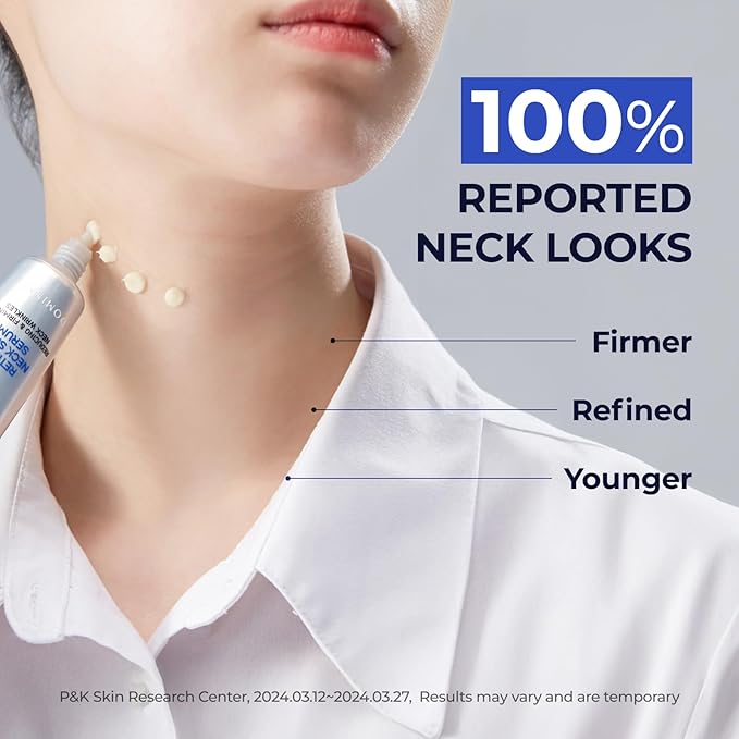 Atclinic Neck Firming Serum with Retinol & 5-Peptides – Reduce Wrinkles & Tech Neck Lines in 2 Weeks | Lightweight, Korean Skincare (1 fl oz)