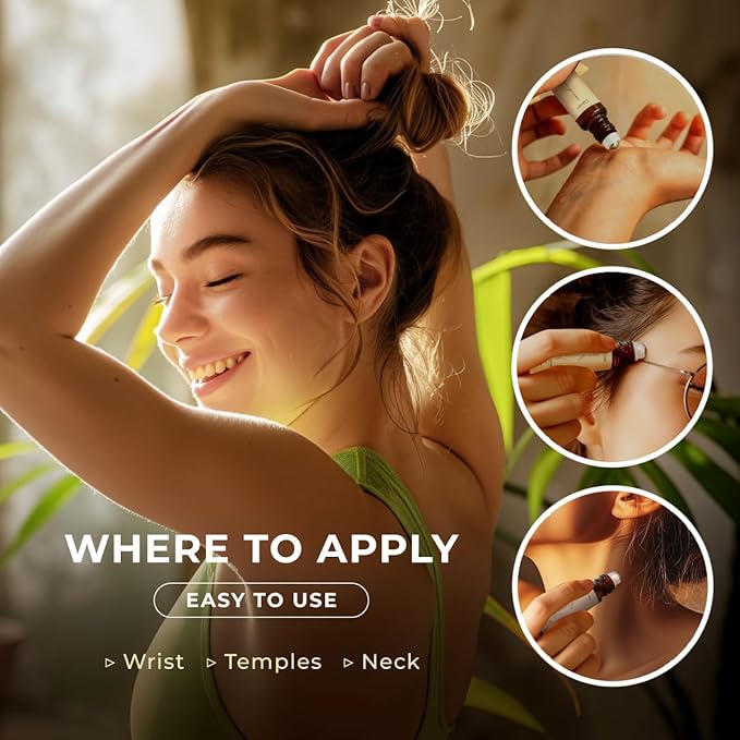 Gya Labs Lemongrass Essential Oil Roll on for Skin - Refreshing Aromatherapy for Outdoor Protection - 100% Pure Natural Lemongrass Oil Perfume Roller - Travel Size (0.34 Fl Oz)