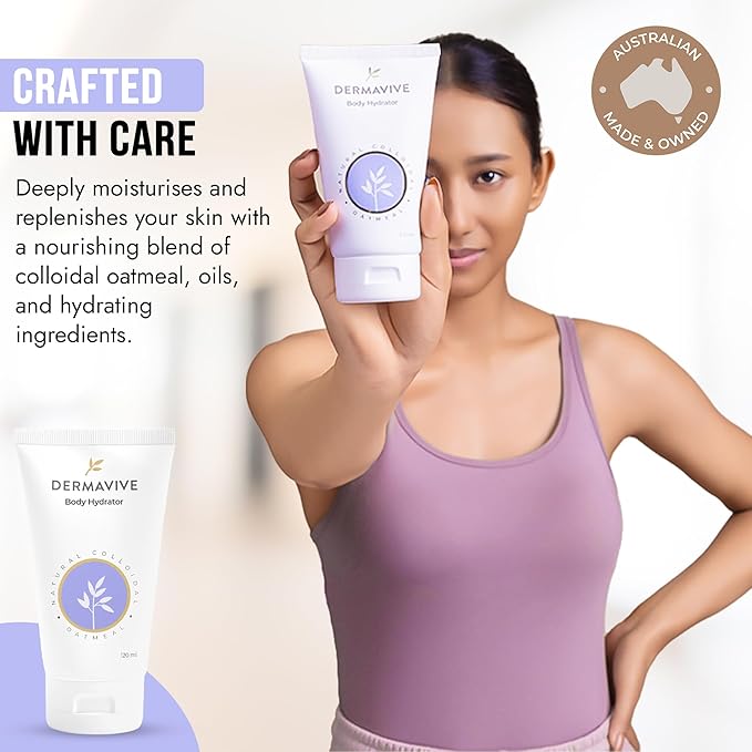 Oatmeal Body Hydrator – Colloidal Oatmeal Moisturizing Oil for Dry, Flaky & Sensitive Skin – Nourishing After-Shower Body Oil for Kids, Teens & Adults – 120ml (4.05 fl oz)