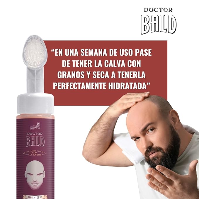 Bald Head Moisturizer Lotion with Ultraclean Applicator, Daily Use Protect and Moisturize Shaved and Buzzed Heads, 6.8 oz