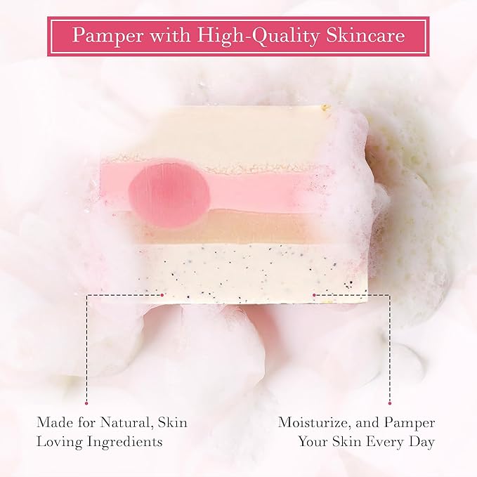 FinchBerry 3-Piece Gift Set - It’s A Girl! Baby Shower Gift, New Mom Care Package, First-Time Mom Gifts, Baby Girl Gift – Includes Handmade Shea Butter Soap(4.5oz), Bath Soak (20oz) & Hand Cream (1oz)