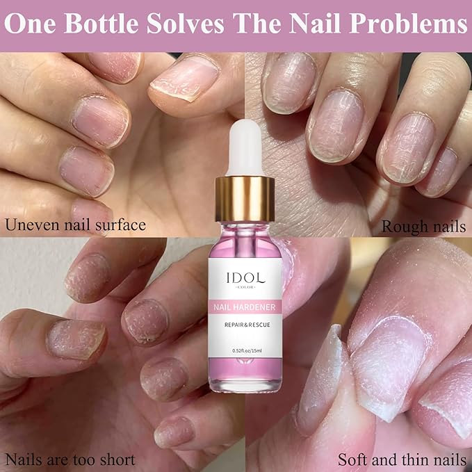 Natural Nail Hardener - Growth & Strengthener - Nourish Polish - 15ml