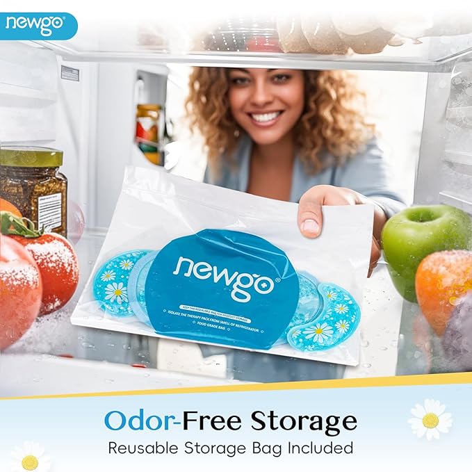 NEWGO Cooling Eye Mask Gel Under Eye Pads Set for Dark Circles, Under Eye Bags, Puffy Eyes, Migraines, Dry Eyes, Post-Surgery, Gifts for Women