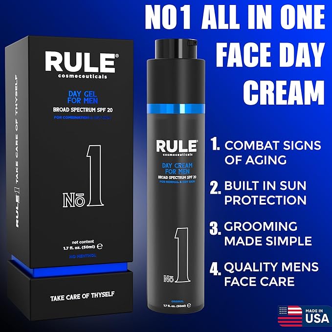 Men's Deluxe Gift Set, No.1 Men's Face Cream, No.8 Deodorant Spray, No.13 Cleanser Gel, No.2 Eye Serum, Eye & Skin Care Set