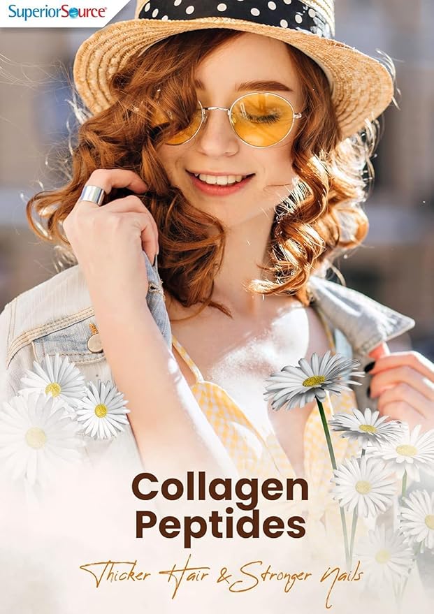 Superior Source Collagen Peptides Hydrolyzed Collagen - from Grass-Fed Cows - Supports Healthy Hair, Skin, Nails, Ligaments & Tendons - Gluten-Free & Dairy-Free - Unflavored, 12.7 oz