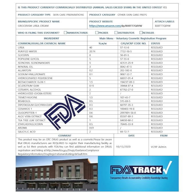2 Packs Urea Cream 40% Plus 2% Salicylic Acid 5.30 oz || Foot Cream Maximum Strength with Hyaluronic Acid, Tea Tree, and Aloe Vera for Deep Moisturizes, Callus Remover and Soften