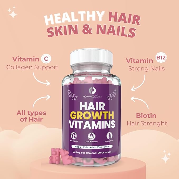 Lactation Supplement with Organic Postnatal Vitamins and Biotin Gummies for Hair Growth, Radiant Skin, Strong Nails, Breast Milk Supply Increase, and Energy Boost for Holistic Postpartum Recovery