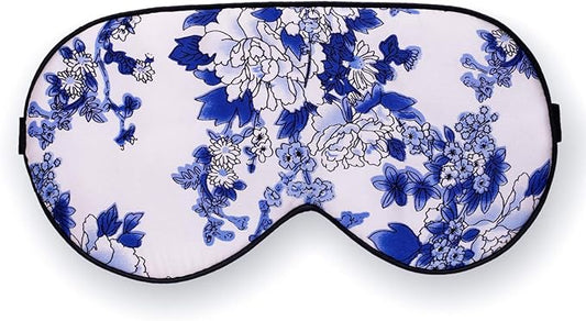 MAXFEEL Feel 100% Pure Silk Eye Mask - Sleep Eye Cover in Floral Colors (#39)