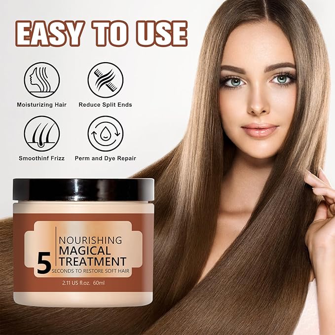 OUHOE Nourishing Treatment - Collagen Hair Mask, Deep Conditioner for Dry, Damaged Hair (2Pcs)