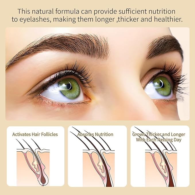 Lash Serum - Eyelash Growth Serum for Longer, Fuller, Thicker Lashes - Gentle Formula, 4ml