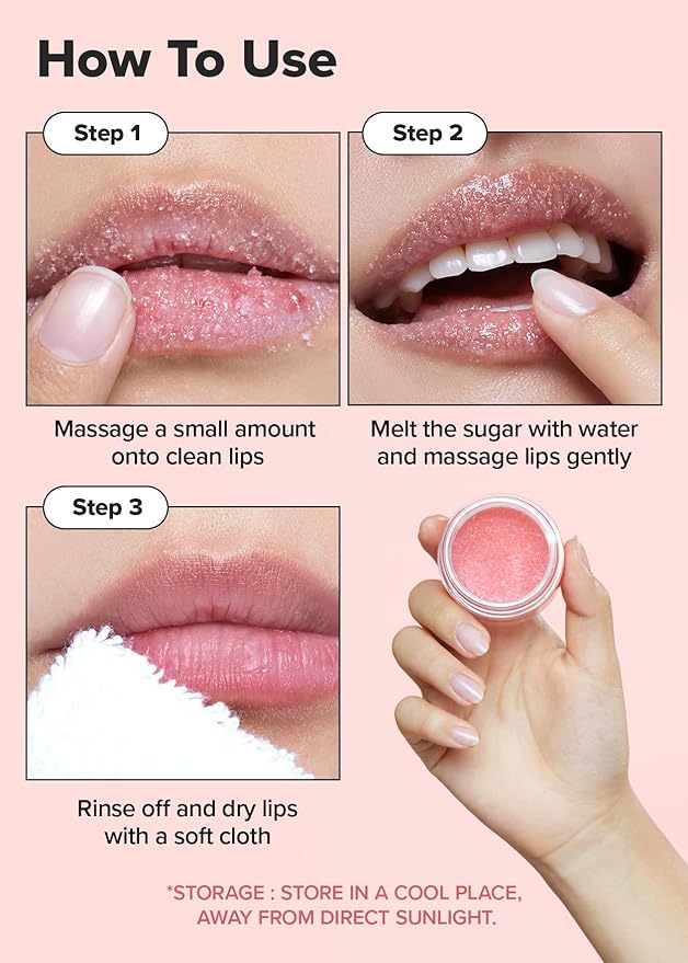 I DEW CARE Overnight Lip Scrub - Cushy Crush | Sugar Vitamin C, Scrubber Exfoliator Products, for Dry and Chapped, Vegan, Mother's Day, 1.05 Oz
