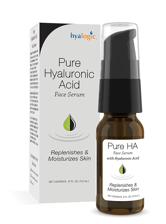 Hyalogic Pure Hyaluronic Acid Serum for Face - Hydrating, Non-Greasy, Fragrance-Free, 0.47 Ounce