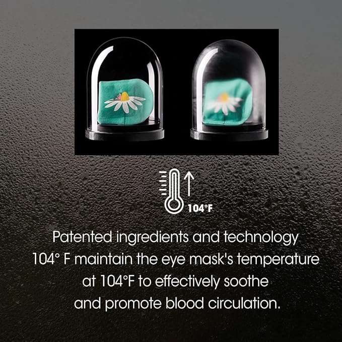 Epielle Steam Eye Mask Pack of 12 for Dry Eyes and Puffiness Helping Sleep with Melatonin Steam Moisture Self Heated from Korea