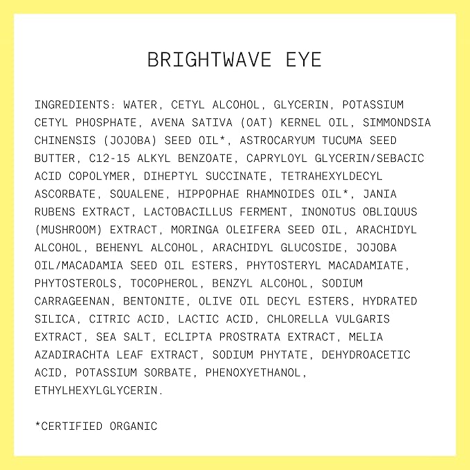 Kinship Brightwave Vitamin C Energizing + Brightening Eye Cream - Reduce Dark Circles & Puffiness - Diminishes Fine Lines & Under Eye Bags - Hydrating w/Antioxidants - Fragrance Free (0.5 Oz)