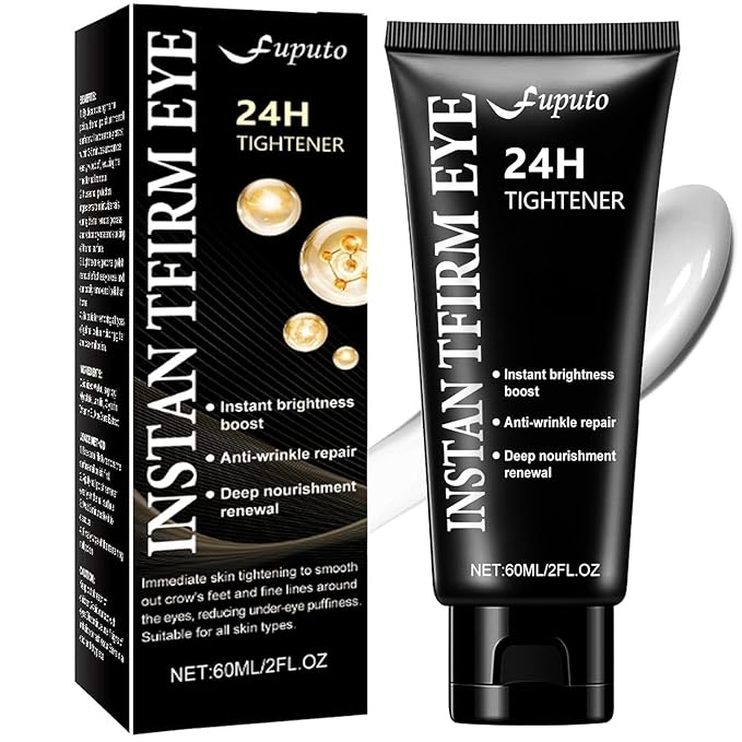 Temporary Instant Eye Tightener Cream – 60 ML Quickly Reduces Dark Circles, Eye Bags, Puffiness and Fine Lines for Anti-Aging and Firming, Provides Rapid Hydration and Locks in Moisture (2 fl. oz)-A