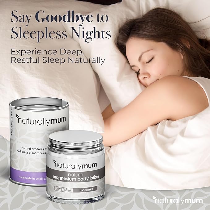 Magnesium Body Lotion [NATURAL & VEGAN] - Topical Magnesium Cream Lotion Support for Sleep, Bone, Heart & Muscle Health - Unscented - Made in UK & Safe for Kids