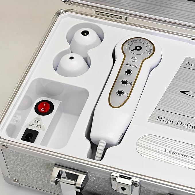 Elitzia Hair Scalp Analyzer HD Screen Microscope Tester Skin Detector 50x/200x Lens Analyzer Scalp Detection Magnifying Hair Scalp Enlargement 9 inch LCD Portable Machine ETW102