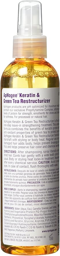 Aphogee Keratin and Green Tea Restructurizer, 8 Fl Oz
