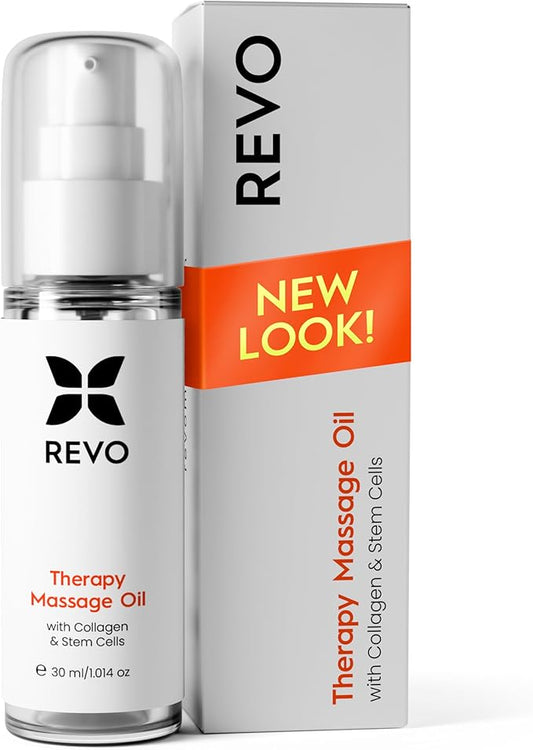 REVO Anti Cellulite Massage Oil Infused with Collagen & Stem-Cells for More Elastic, Tighter Skin